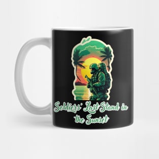 Soldiers' Last Stand in the Sunset Mug